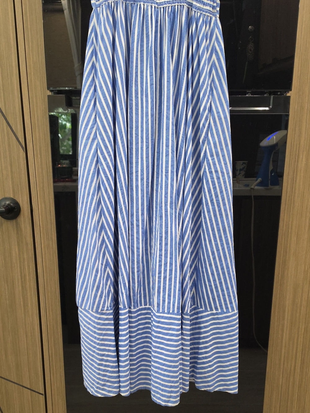 💙100% COTTON MAXI/MIDI DRESS WHITE/BLUE STRIPED, DRESS, BY JAPANA - Picture 16 of 16